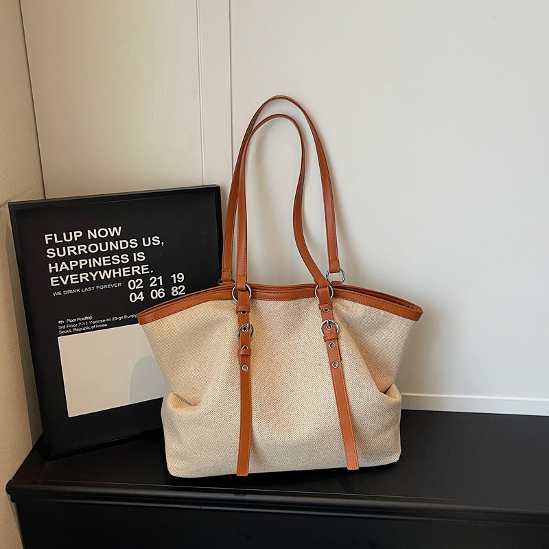 Women's Large Capacity Canvas Portable Commuter Simple Bags