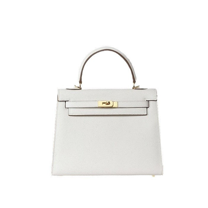 Genuine Leather Kelly Palm Print Cattlehide Fashion Simple Portable Women's Handbag