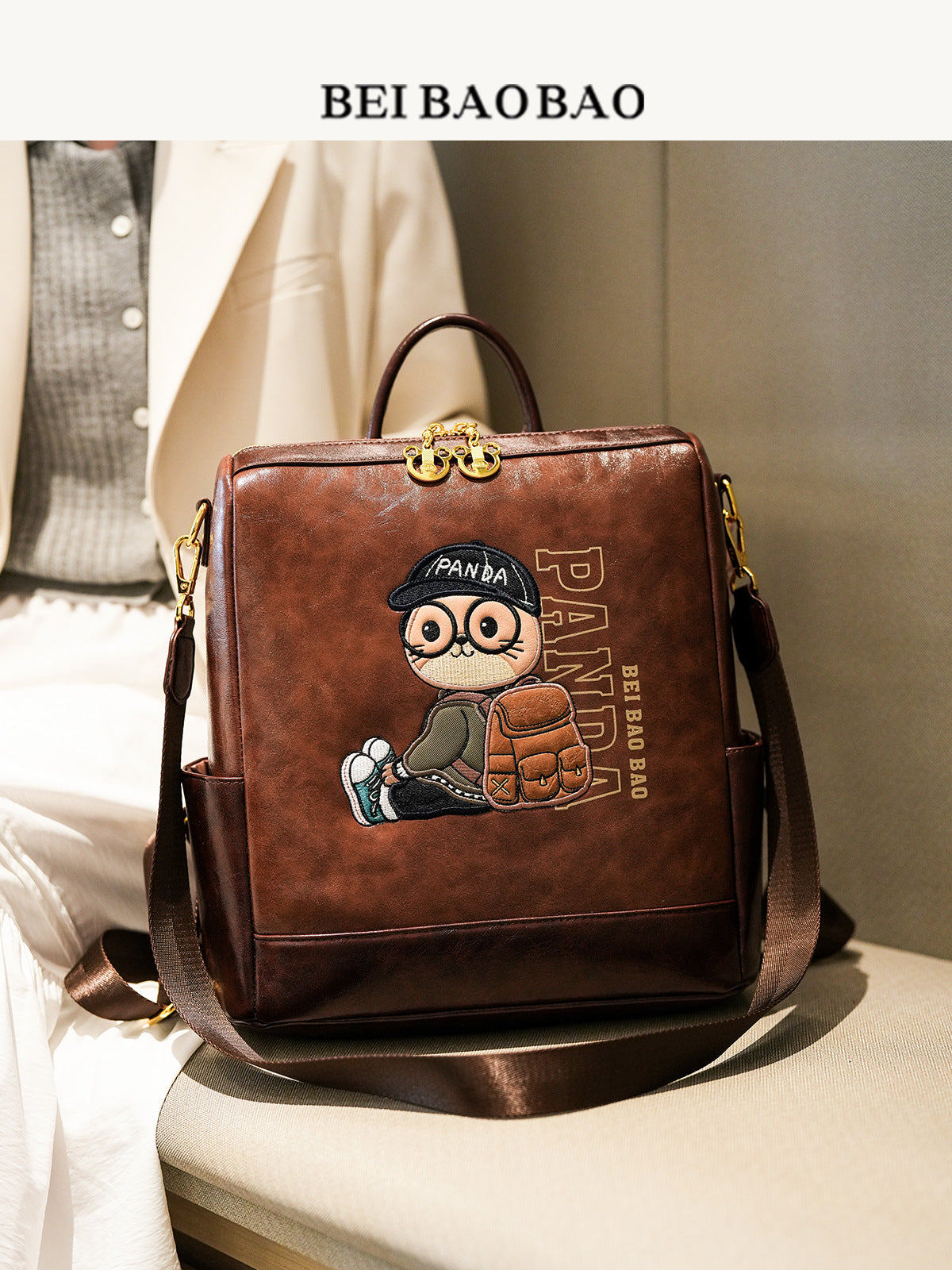 Women's Source Large Capacity Cartoon Cute Shopping College Backpacks