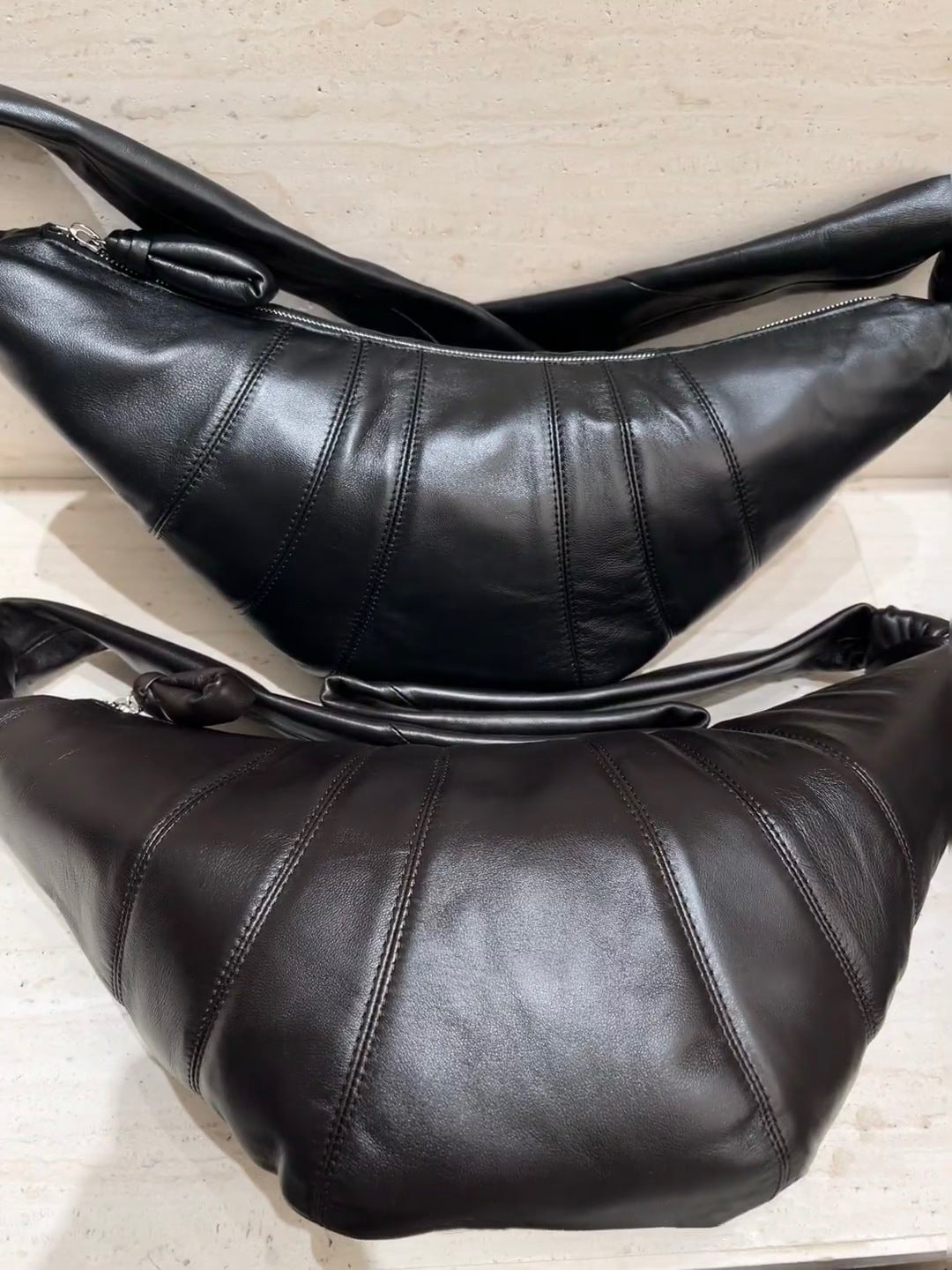 Sheepskin Croissant Genuine Leather Tribute Claw Bags