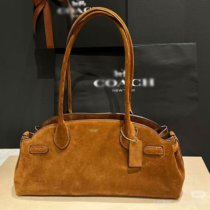 Oil Wax Portable Baguette Commuter Fashion Underarm Bag