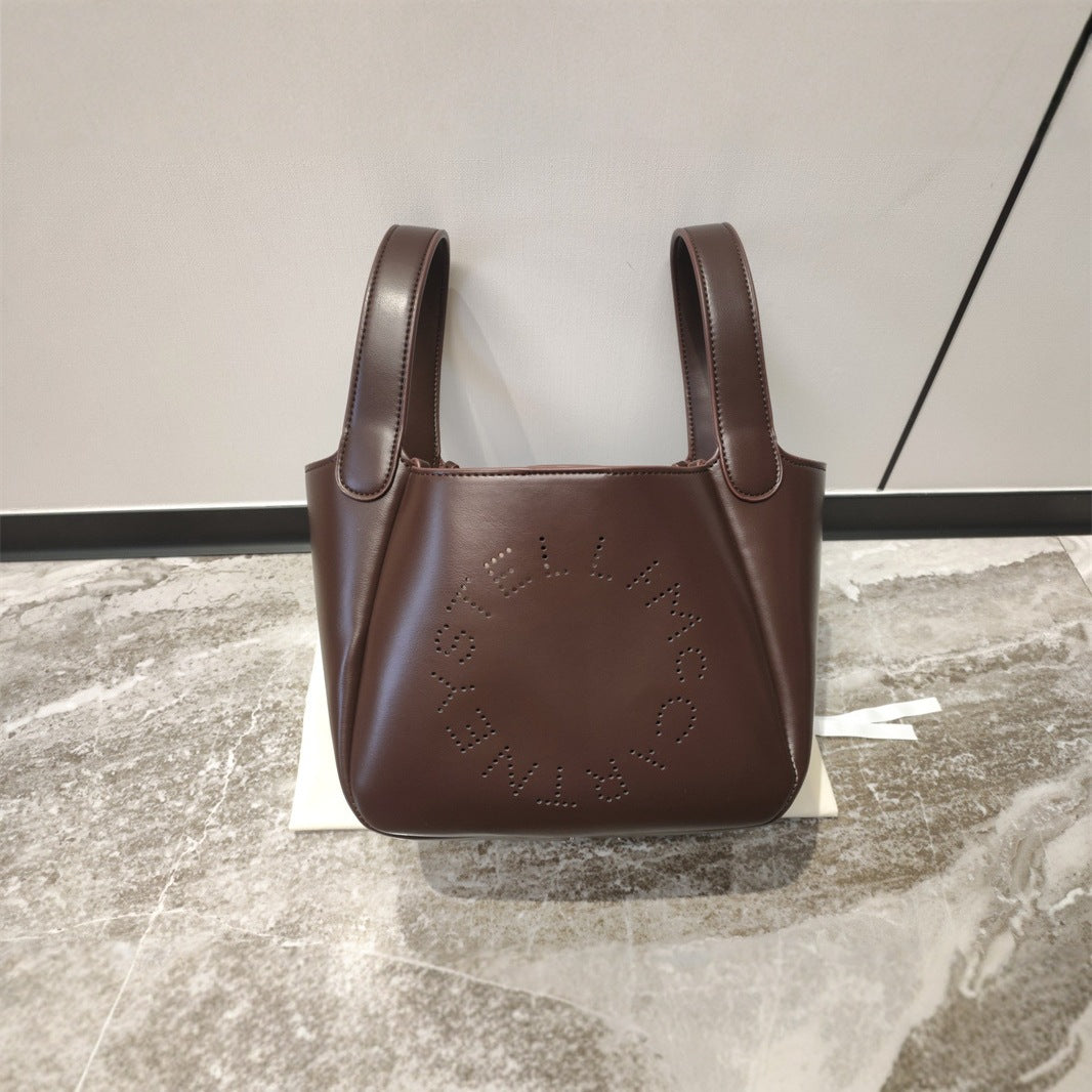 Women's Fashion Retro Hollow Letter Vegetable Basket Bucket Bag