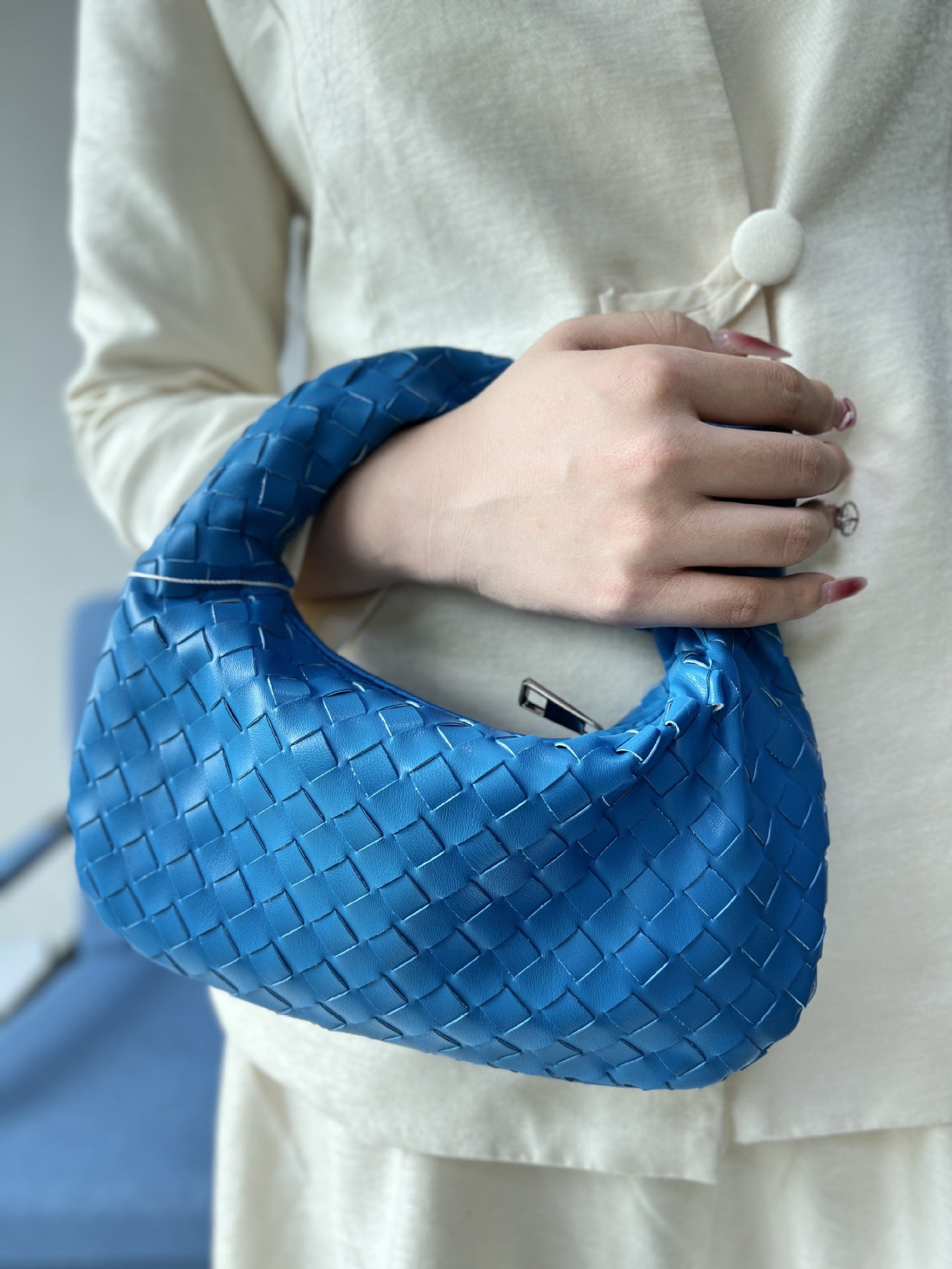 Women's Woven Popular Horn Knotted Portable Underarm Bags
