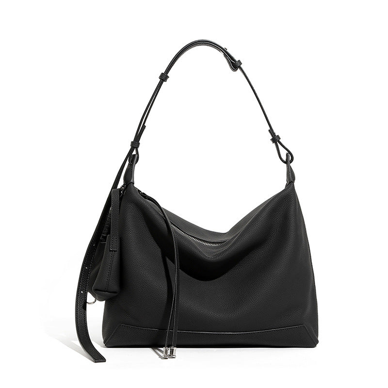 Style Leather Large Capacity Commuter High Women's Shoulder Bag