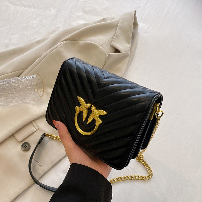 Women's Pinko Trendy Design Swallow Fashion Chain Women's Messenger Bag