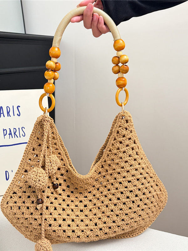 Women's Large Capacity Woven Western Style Vacation Beach Special Interest Light Bags