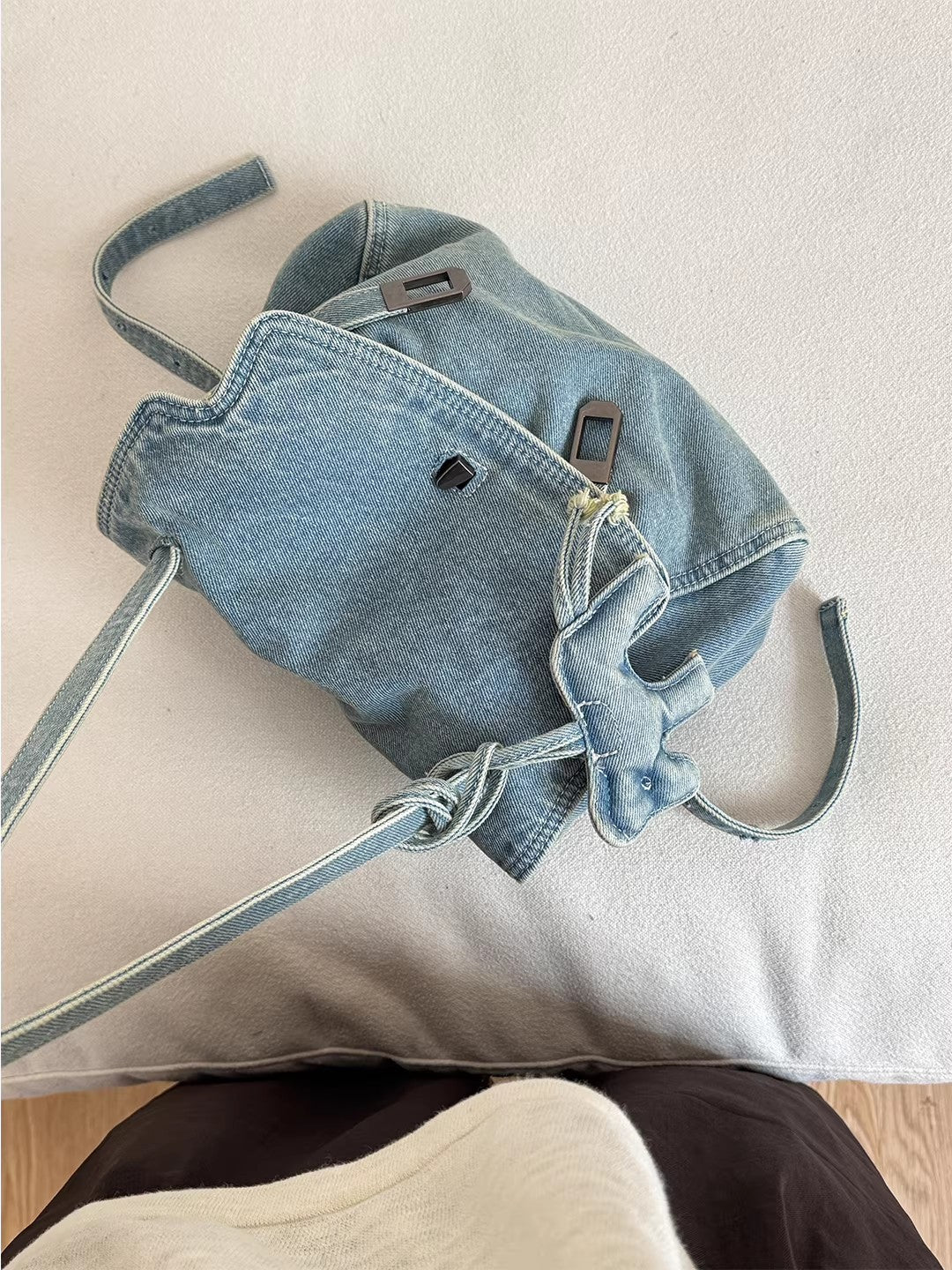 Women's Niche Style Denim Trendy Large Capacity Versatile Women's Messenger Bag