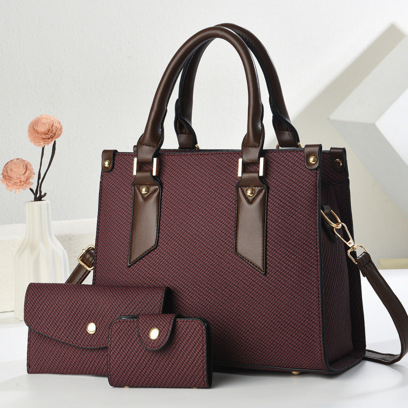 Classy Beautiful Women's Three-piece Big Fashion Women's Shoulder Bag
