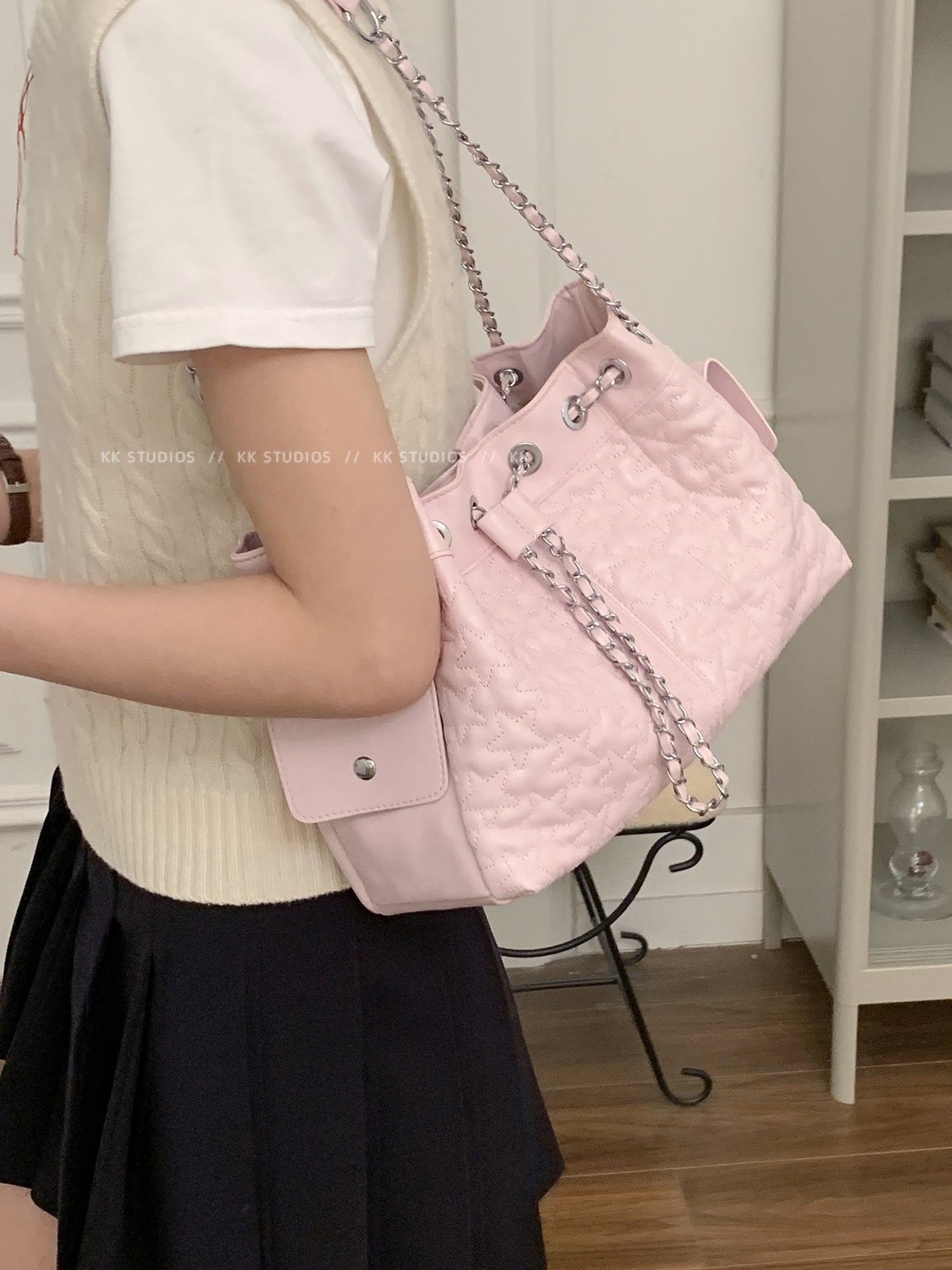 Women's Korean Style Commuter Simple Chain Underarm Bag