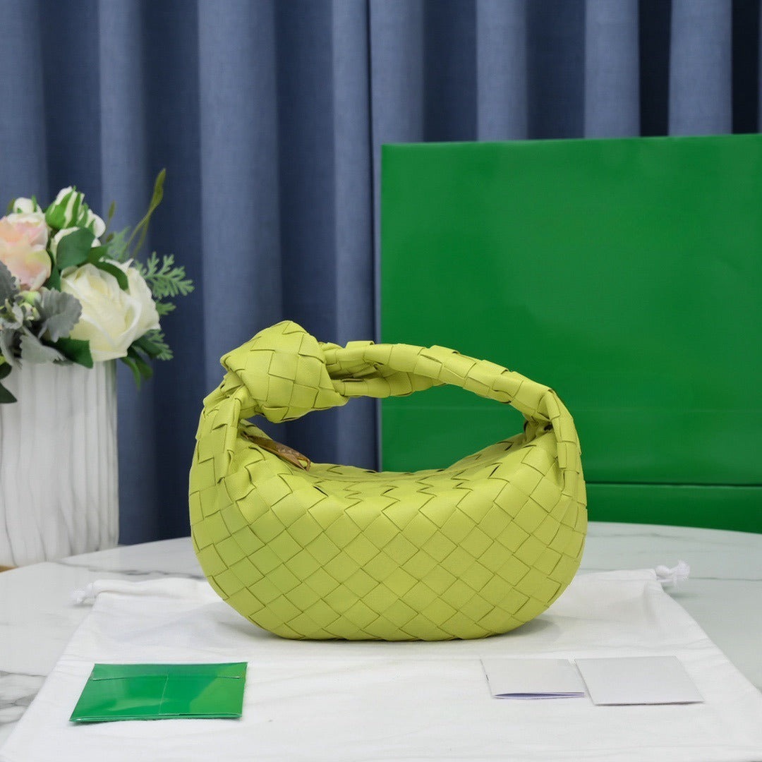 Women's Woven Fashionable Portable Dumpling Design Knotted Bags