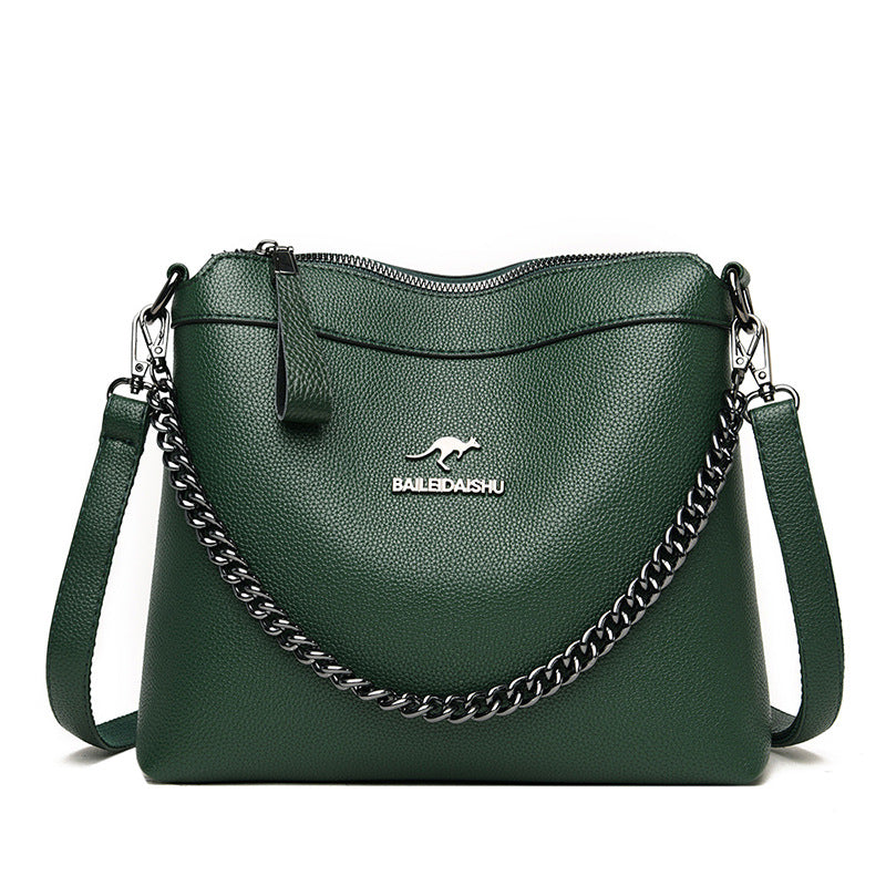Women's Large Capacity Fashion Soft Leather Mom Women's Shoulder Bag