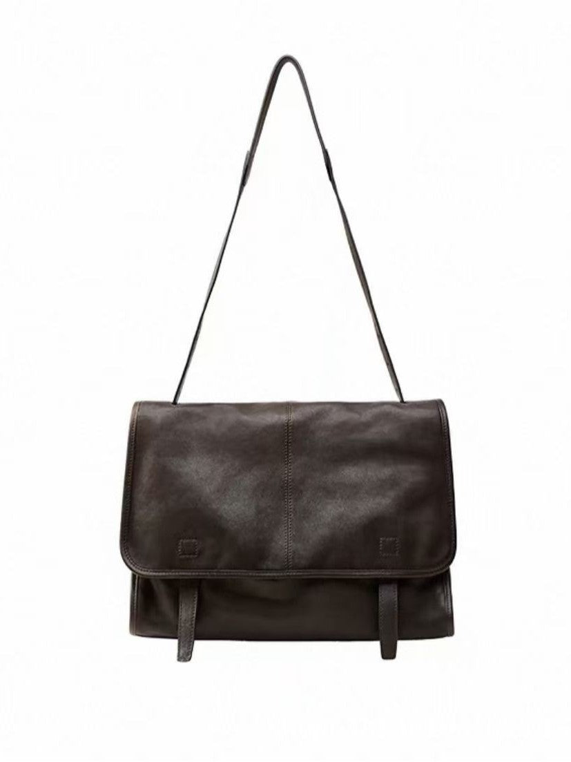 Women's Vegetable Tanned Sheepskin Mail Loose Large Capacity Commute Women's Backpack