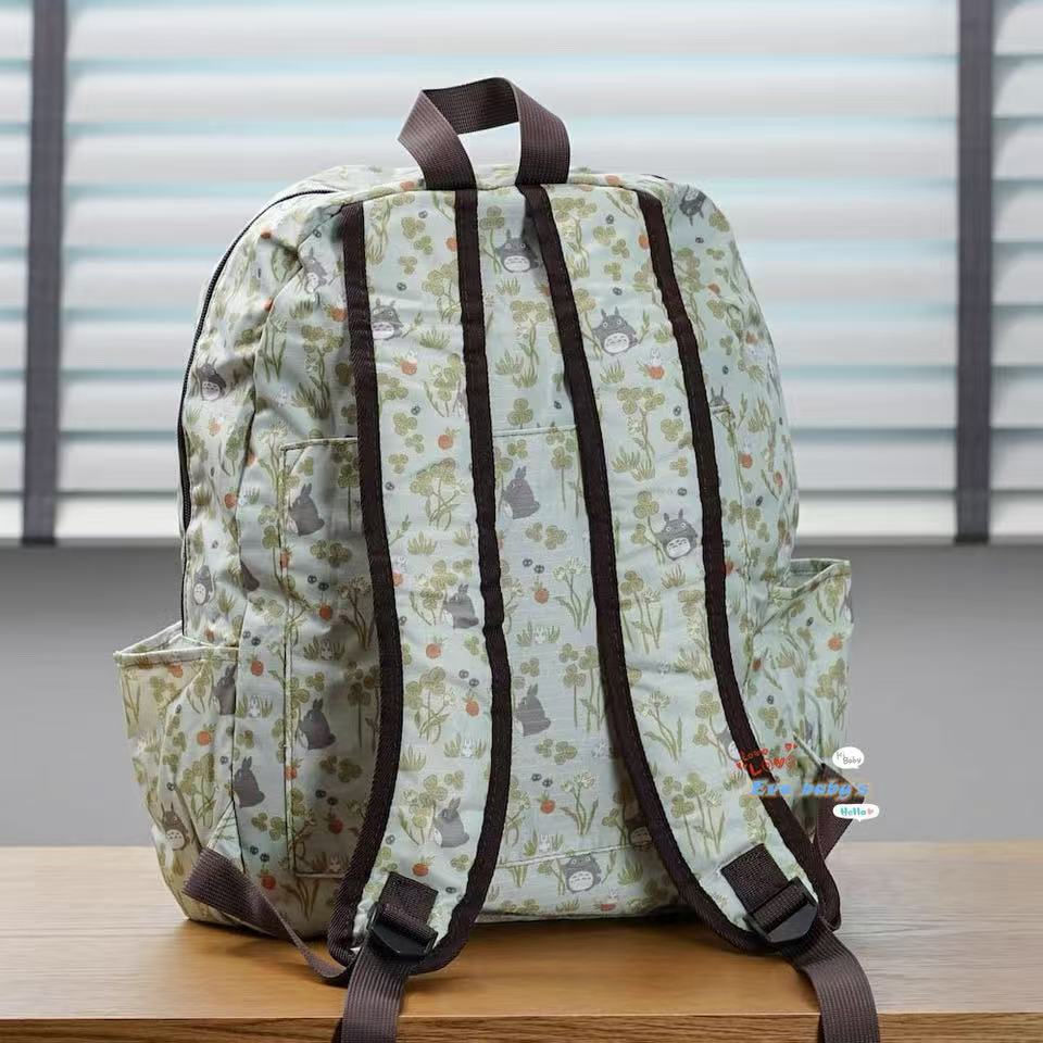 Cartoon Totoro Clover Full Printed Fresh Foldable Backpacks