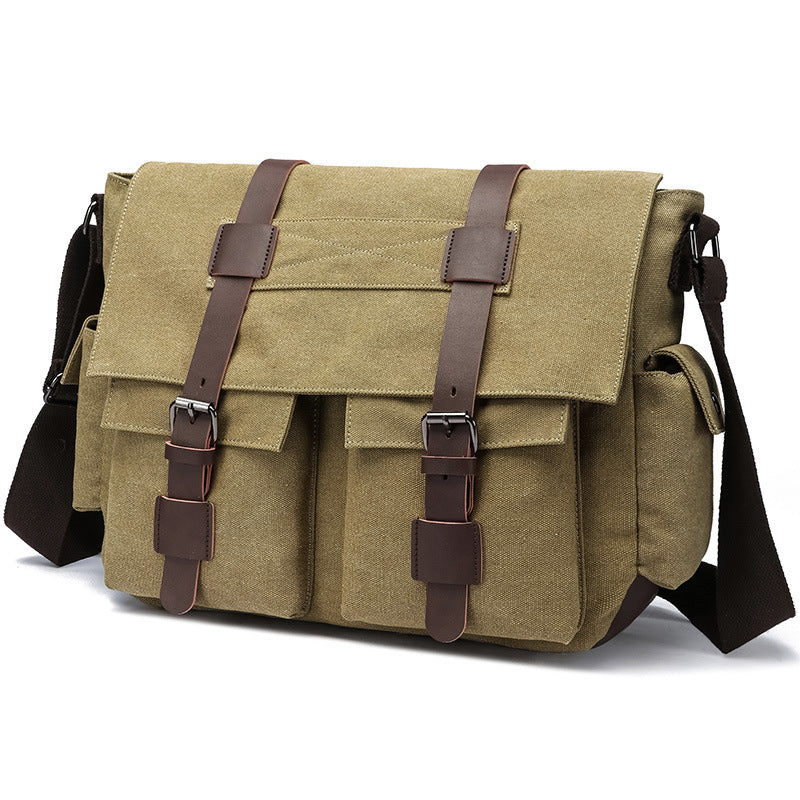 Men's Retro Canvas Hip Hop Trend Computer Single Bags