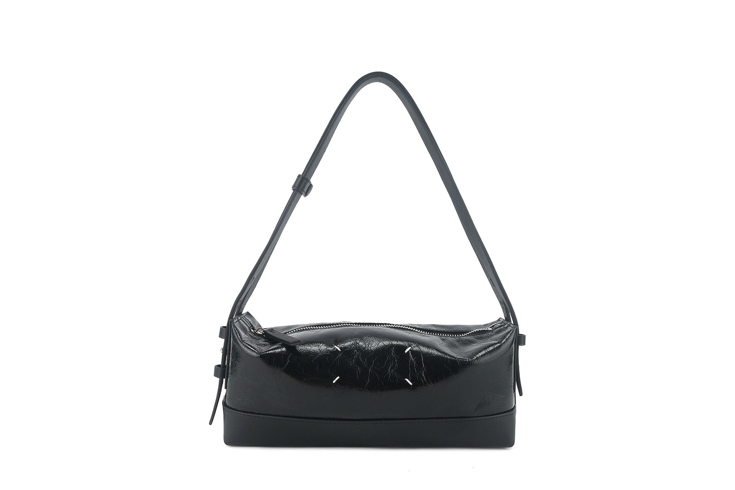 Minimalist Line Oil Wax Leather Double Bags