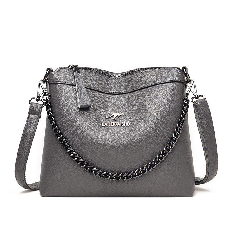Women's Large Capacity Fashion Soft Leather Mom Women's Shoulder Bag