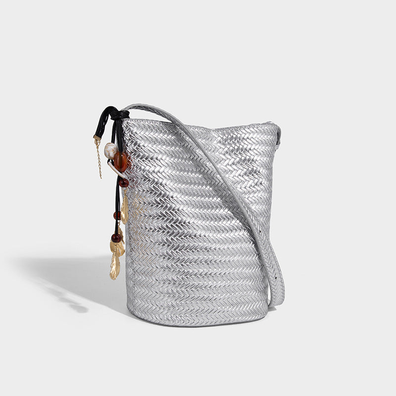 Niche Knitting Retro Affordable Luxury High-grade Bucket Bag