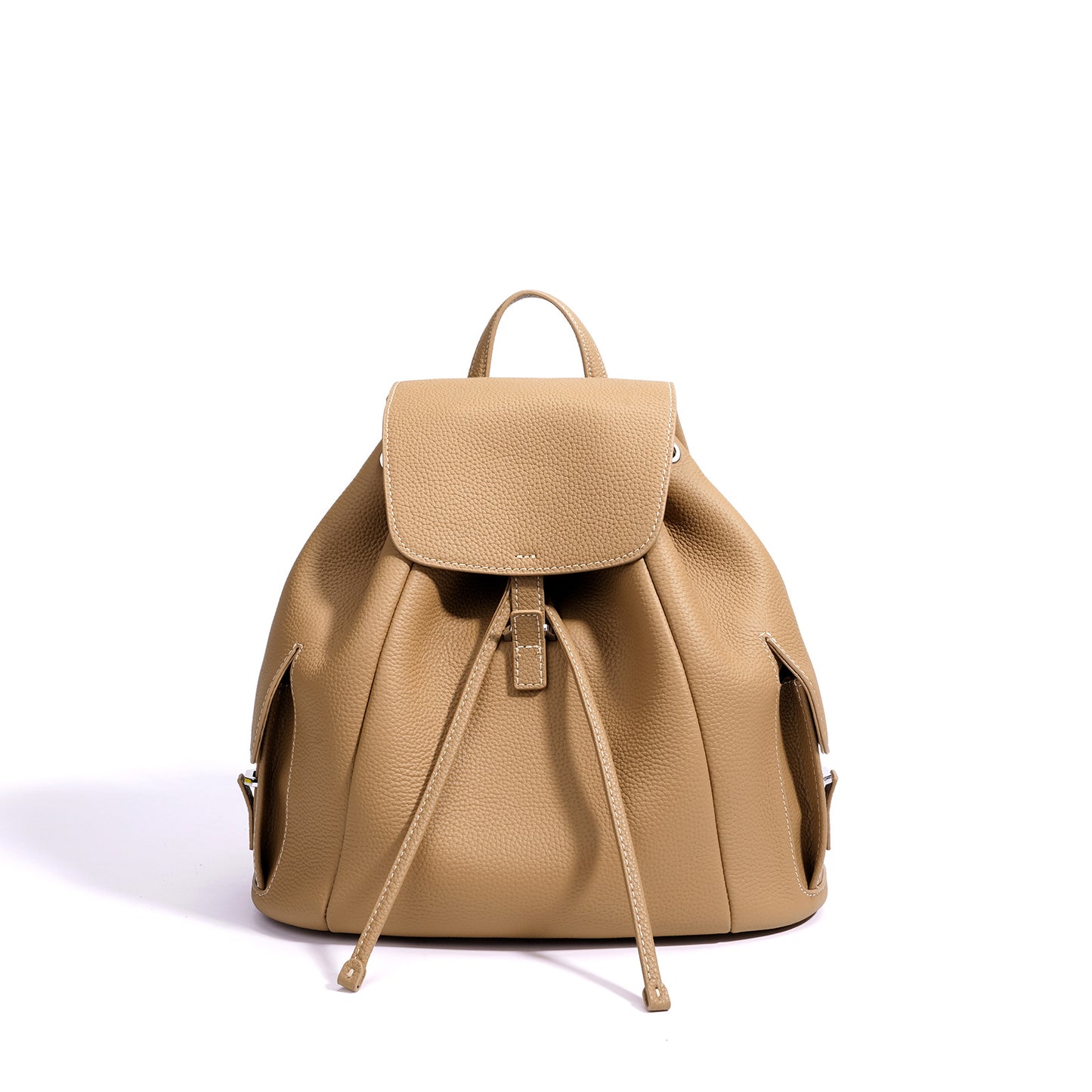 Women's Korean Style Minority Commuter Leather Drawstring Artistic Women's Backpack