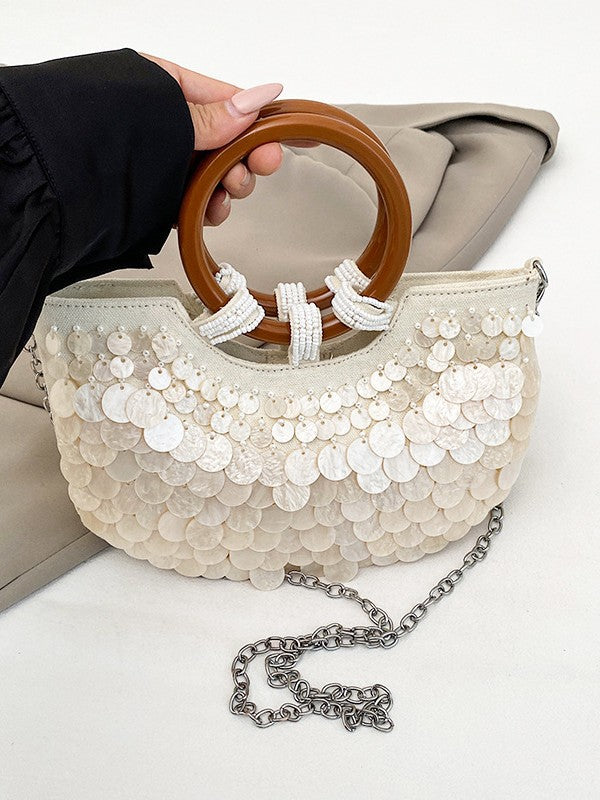 Glamorous High-grade Handmade Sequined Fairy Niche Bucket Bag