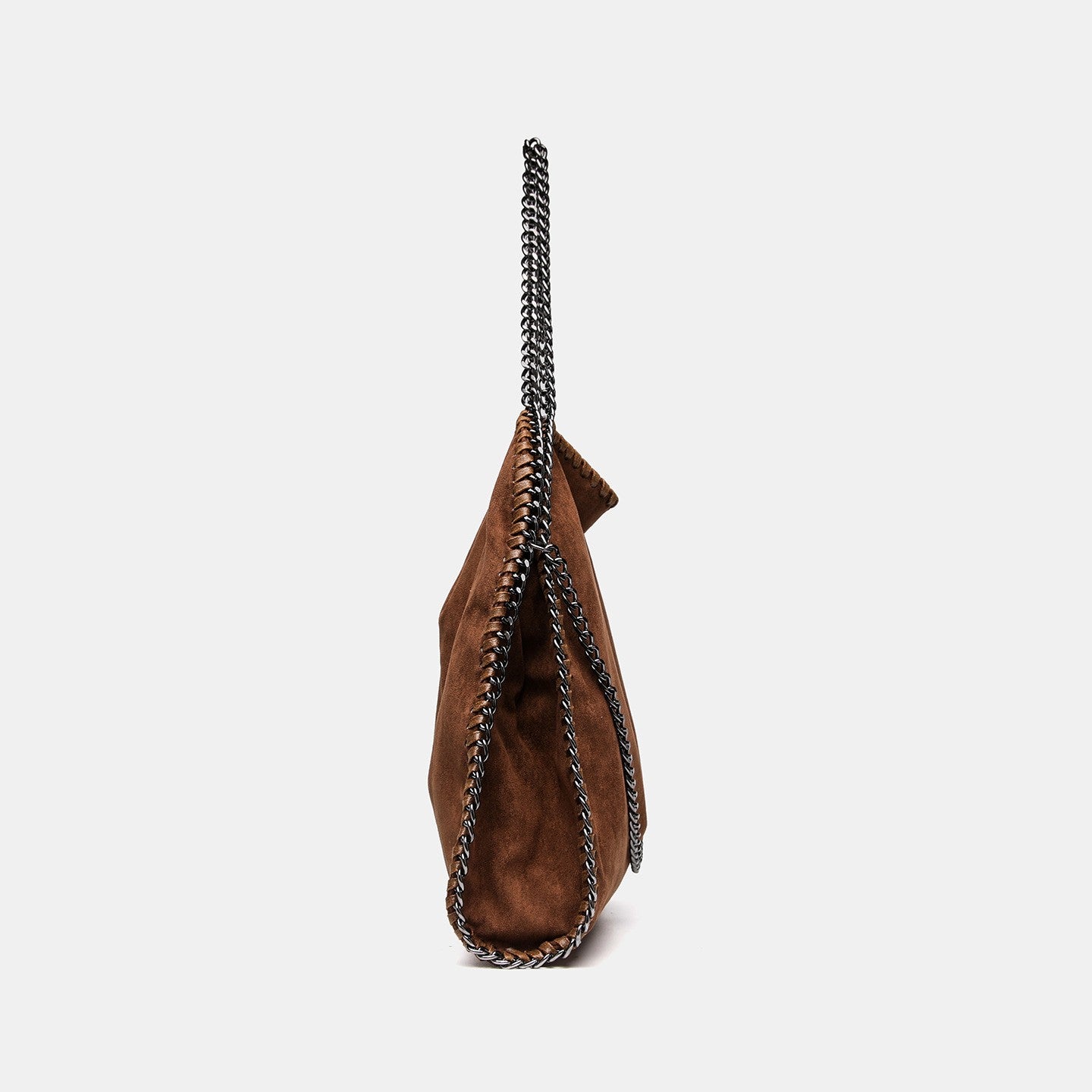 Classy Women's Chain Foldable Portable Suede Tote Bag