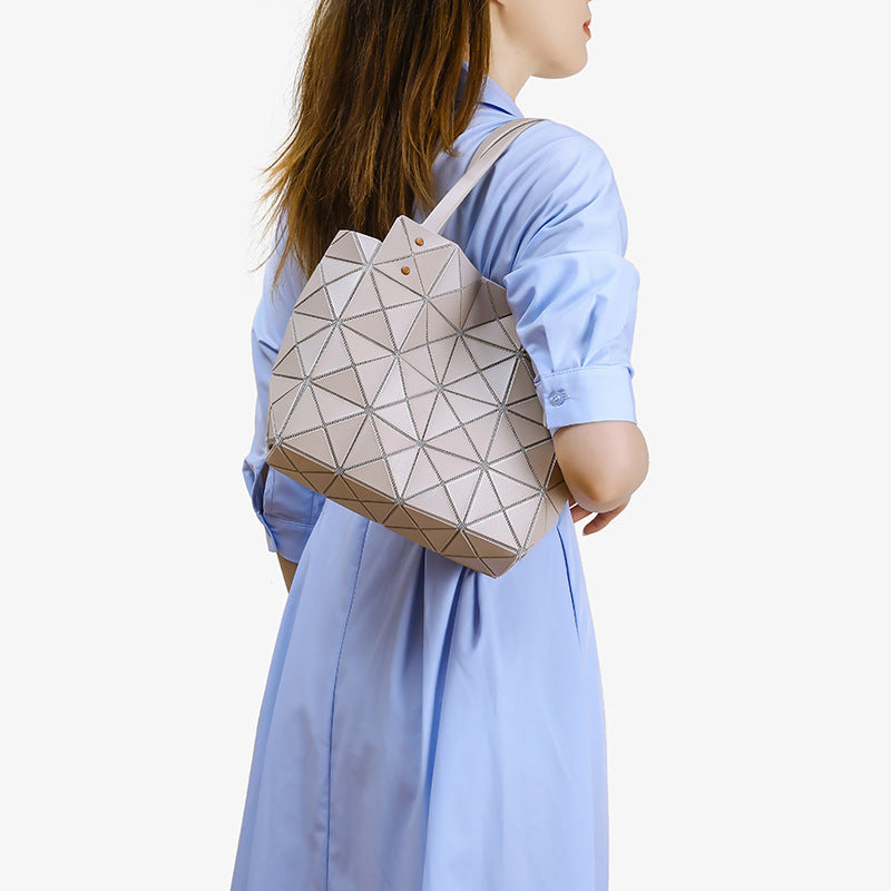 Women's Trendy Diamond Geometric Rhombus Box Triangle Glossy Handbags
