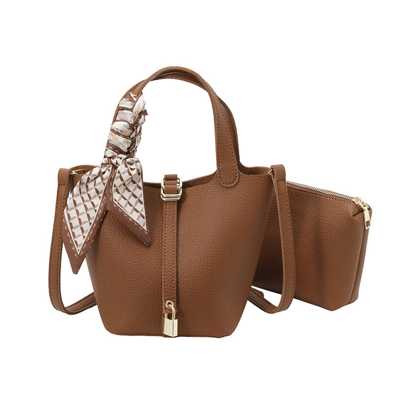 Lychee Pattern Vegetable Basket Trendy Simple Bucket Bag