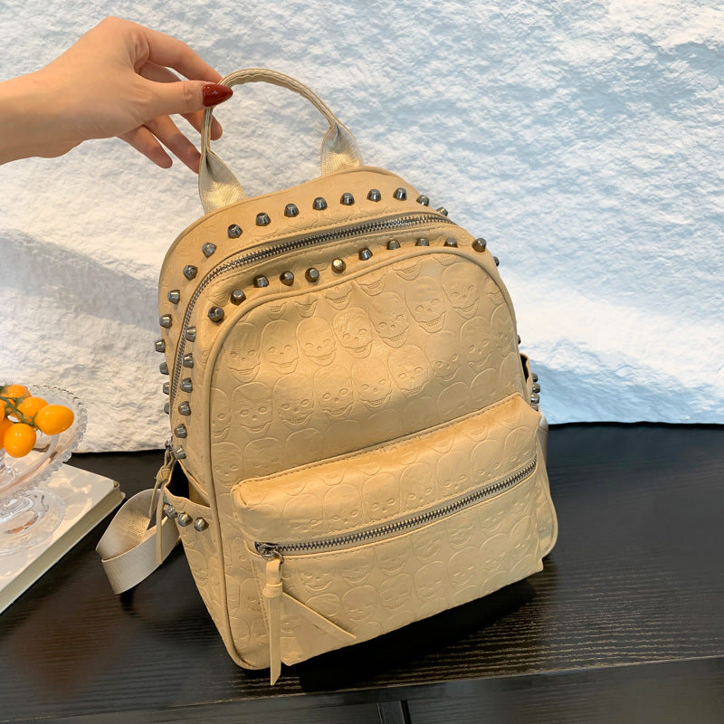 Print Soft Leather Shopping Large Capacity Women's Backpack