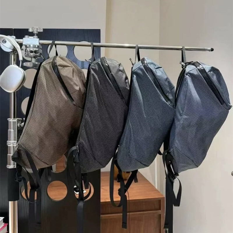 Women's & Men's Plaid Large Capacity Waterproof Business Lightweight Backpacks