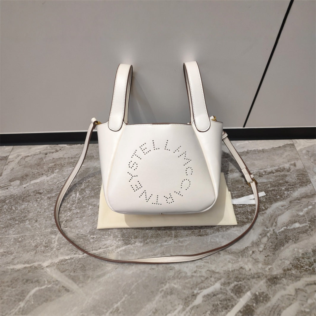 Women's Fashion Retro Hollow Letter Vegetable Basket Bucket Bag