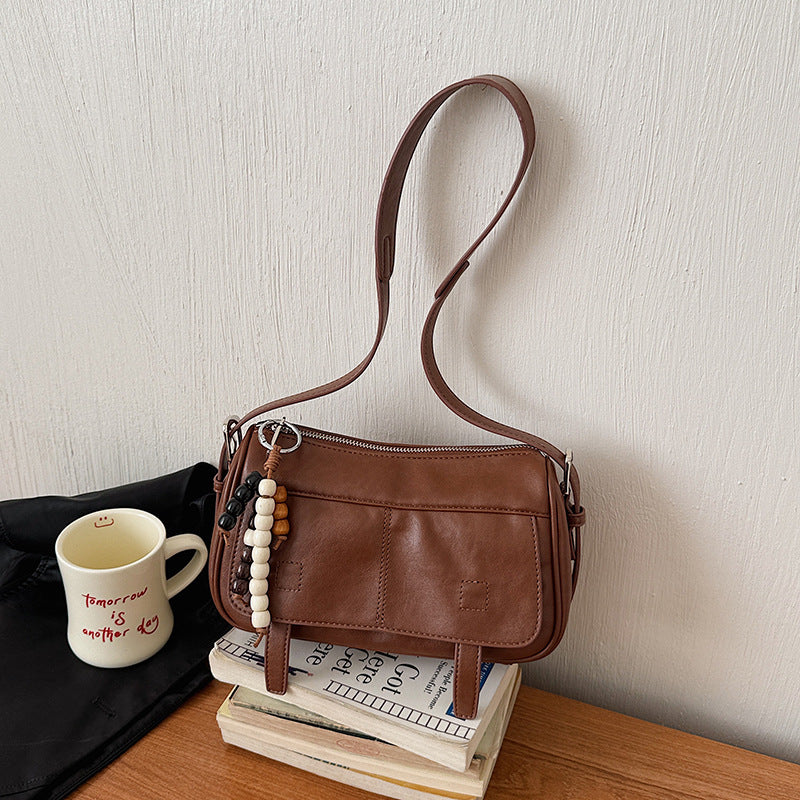Women's College Style Praise Soft Leather Versatile Women's Shoulder Bag