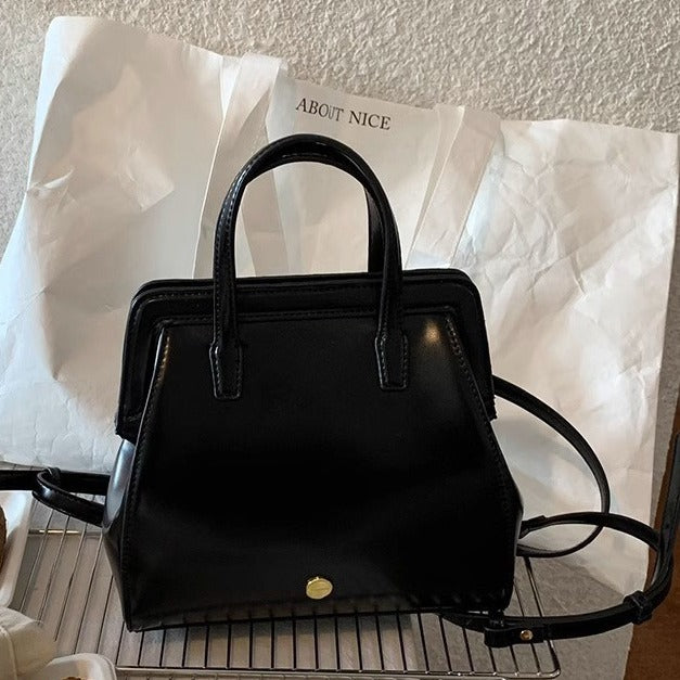 Women's Retro Clip Niche Black Trendy Women's Backpack