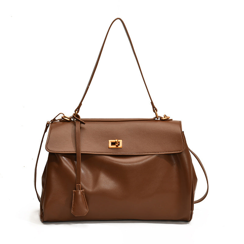 Women's High Sense Commuter Fashion Color Contrast Large Tote Bag
