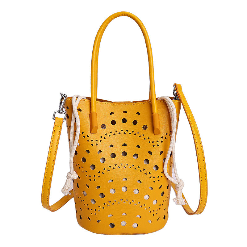 Women's Korean Hollow Fashion Drawstring Vegetable Basket Bags