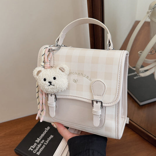 Trendy Women's Niche Checked Fashion Commuter Women's Backpack