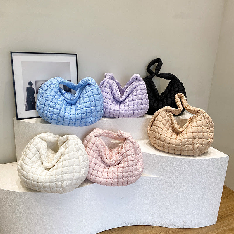 Large Capacity Pleated Puff Lightweight Quilted Bags