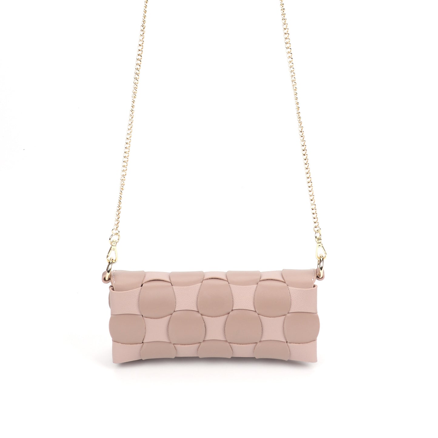 Anthracene Camel Stitched Cowhide Chessboard Portable Bags