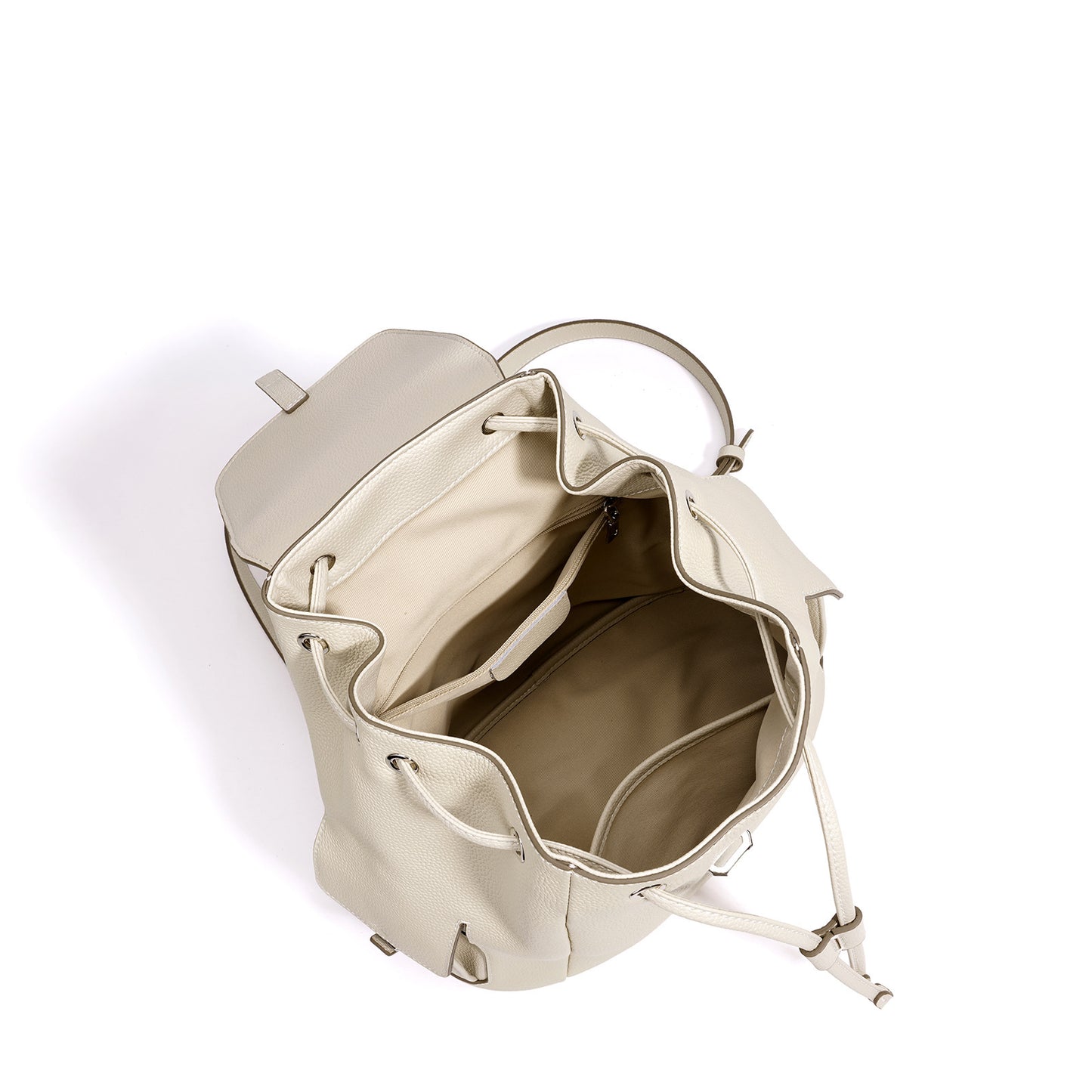 Women's Flip Western Style Leisure Drawstring Artistic Leather Early Backpacks