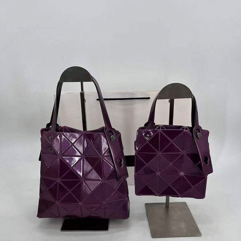 Women's Original Classic Frosted Geometric Diamond Pattern Tote Bags