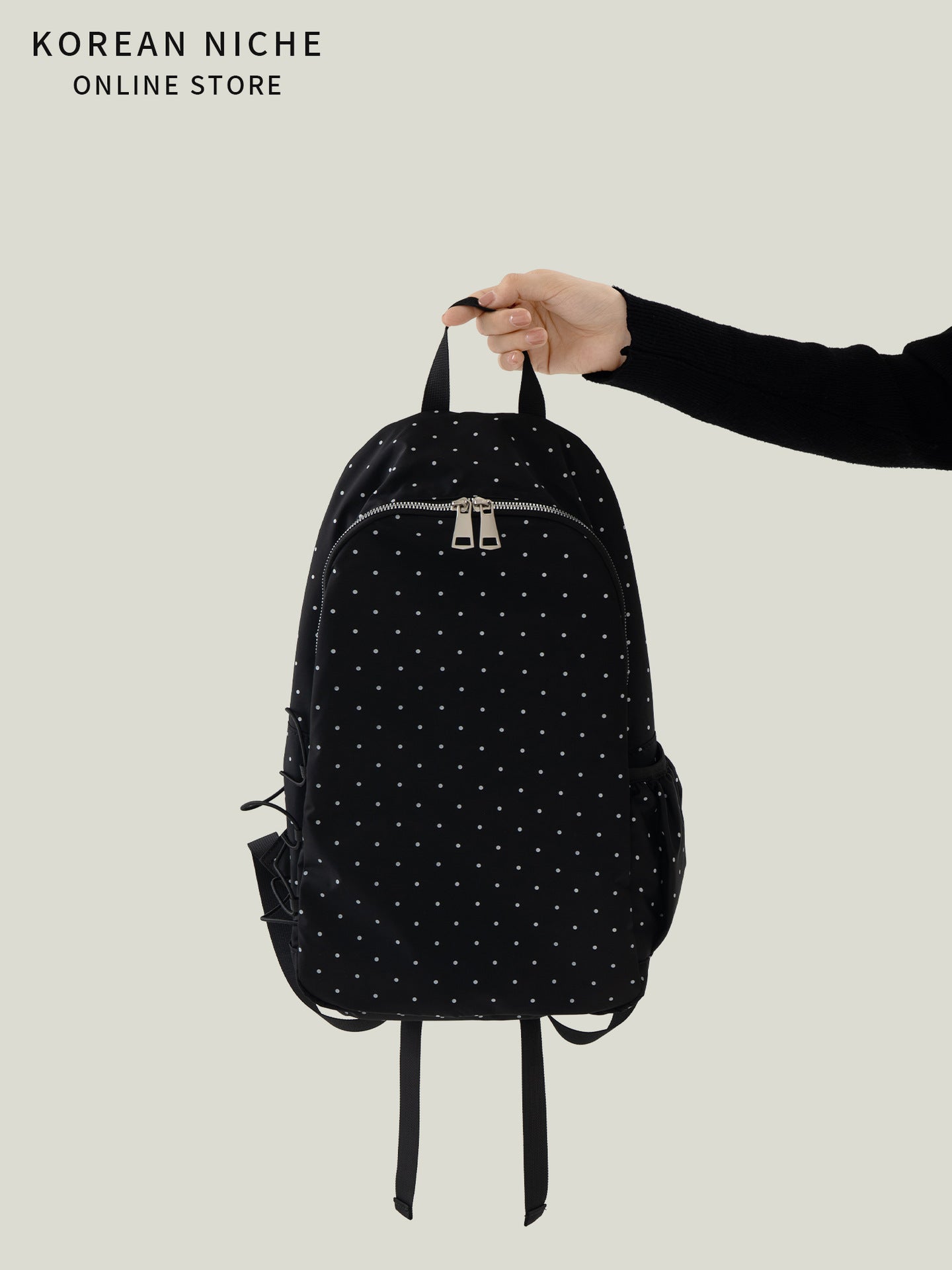 Trendy Polka Dot Design Female Simple Lightweight Large Capacity Backpacks
