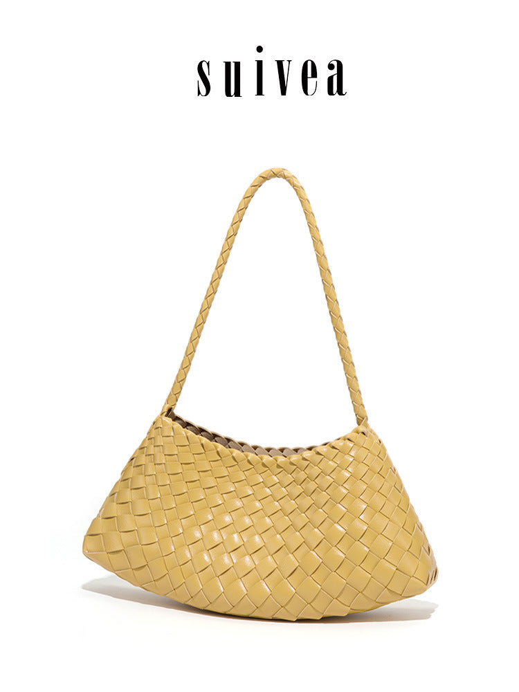 Vegetable Basket Simple Moon Commuter Portable Women's Shoulder Bag