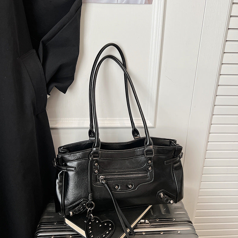 Women's Unique Rivet Zipper Locomotive Style Sweet Cool Hot Personalized Large Bags