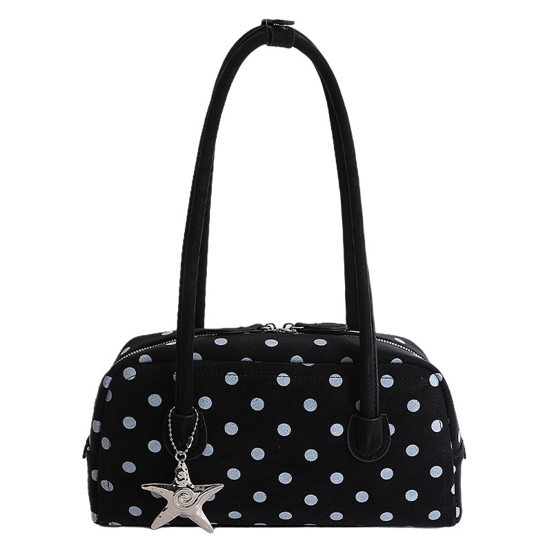 Women's Bowling Polka Dot Large Capacity Daily Commuting Underarm Bag