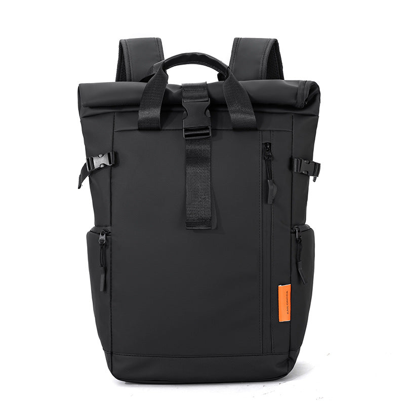 Men's Trendy Roll Top Large Capacity Leisure Backpack