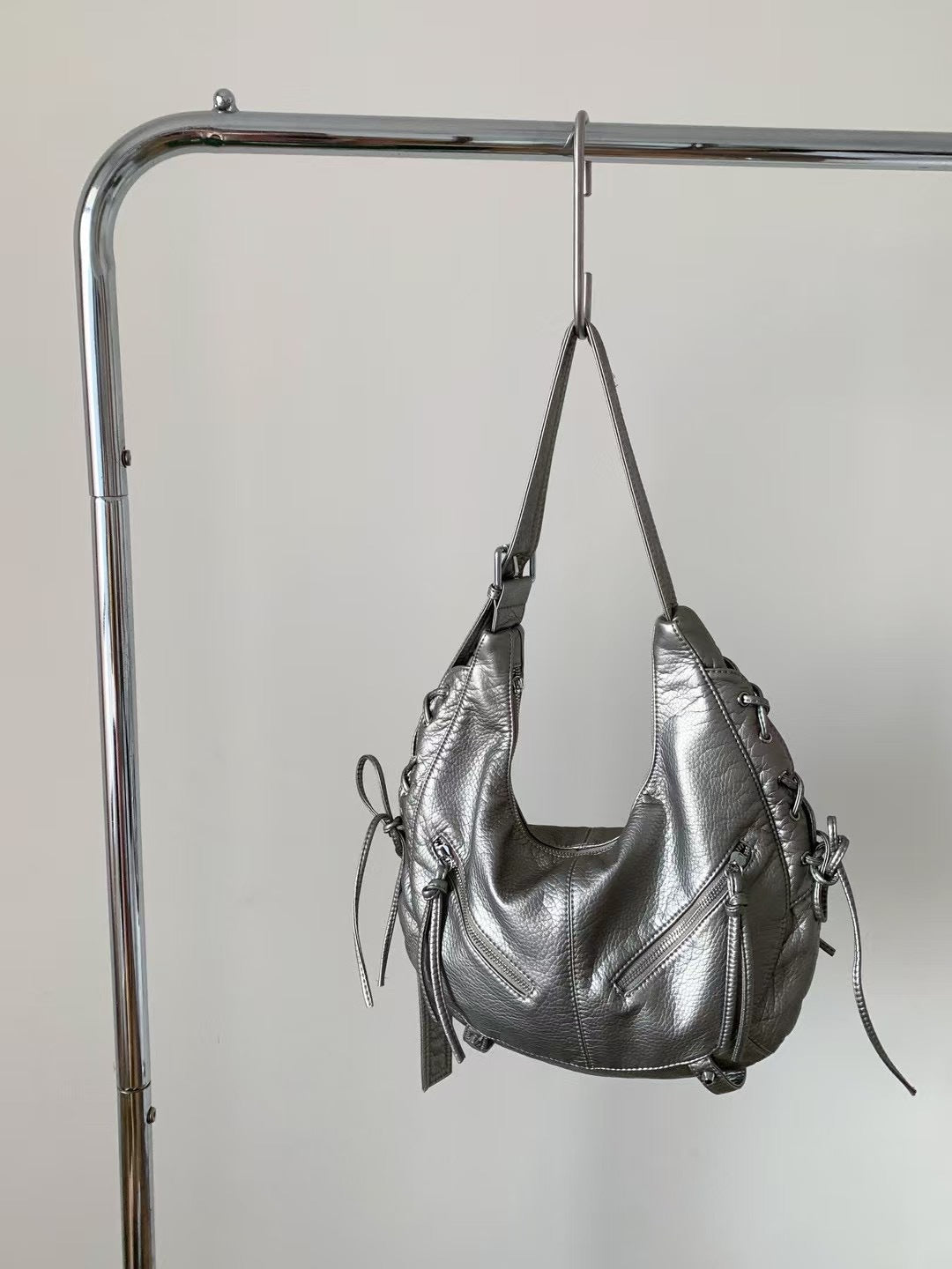 Punk Motorcycle Black Hot Soft Metal Women's Messenger Bag