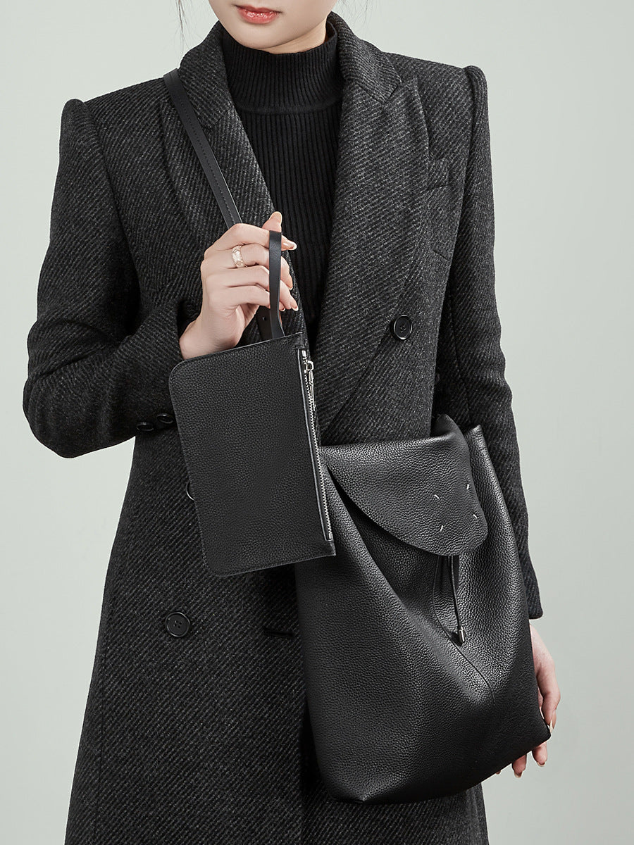 First Layer Cowhide Underarm Simple Fashion Bags