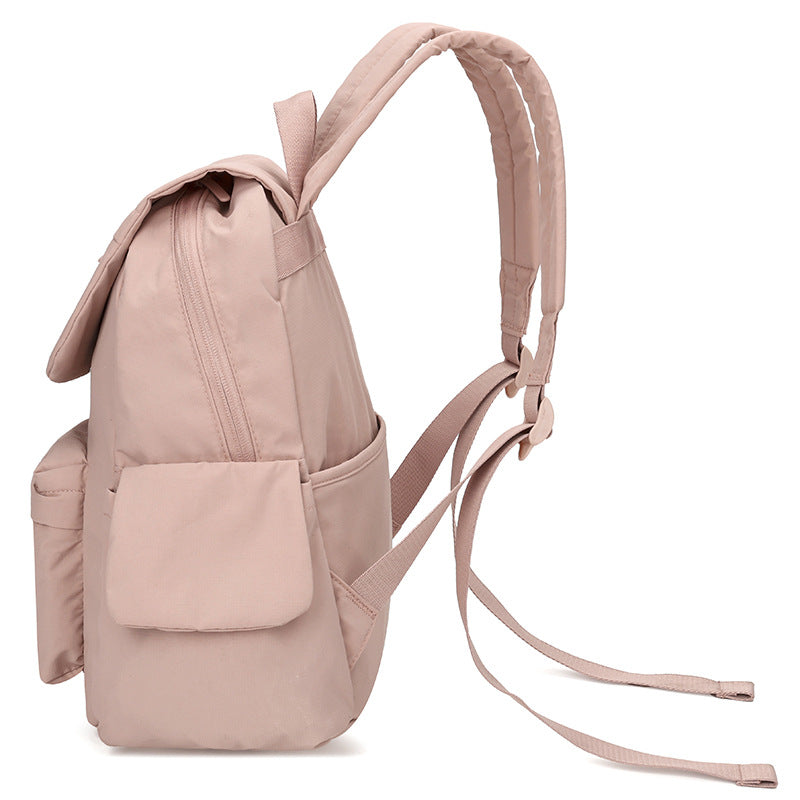 Women's Solid Color Simple Oxford Cloth Large Capacity Lightweight Commute Leisure Backpack