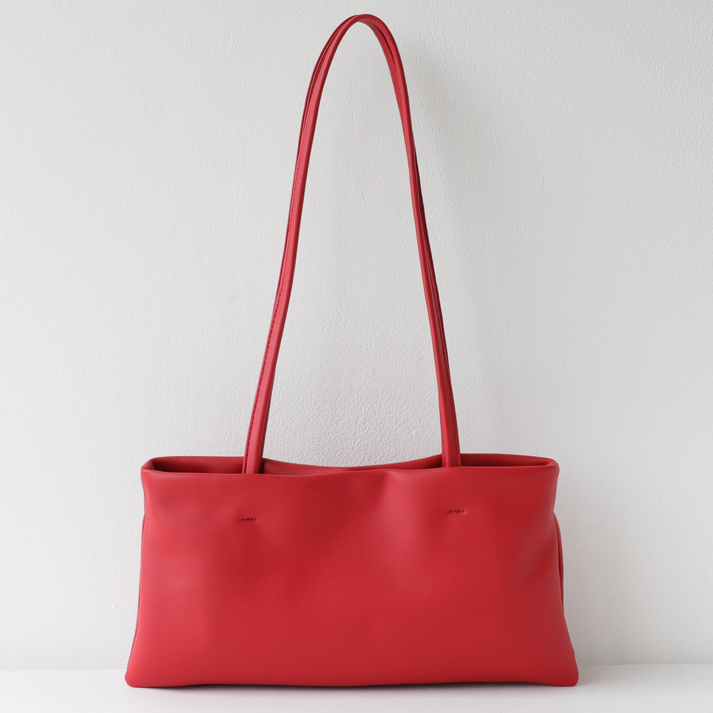 Women's Simple Style Soft First Layer Cowhide Underarm Bag