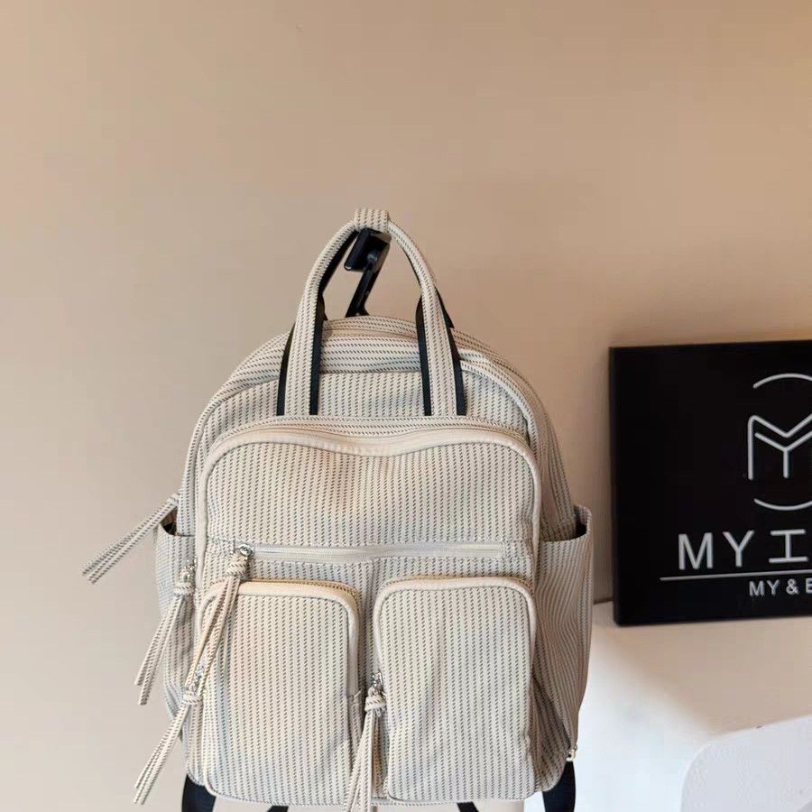 Sandwich Niche Soft Leather Large Capacity Versatile Leisure Backpack