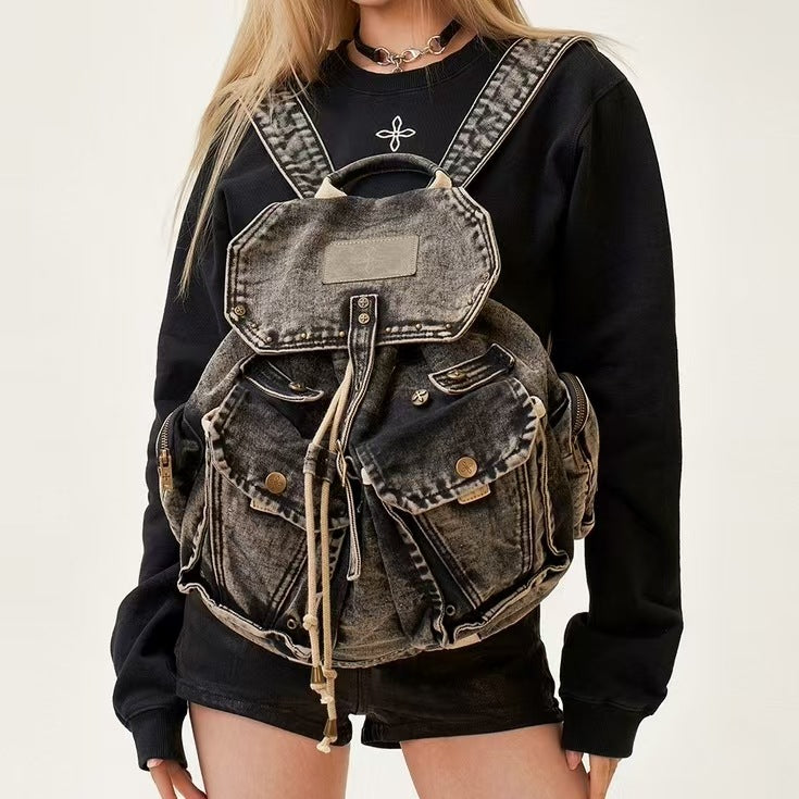 Wild Horse Denim Large Retro Capacity Bags