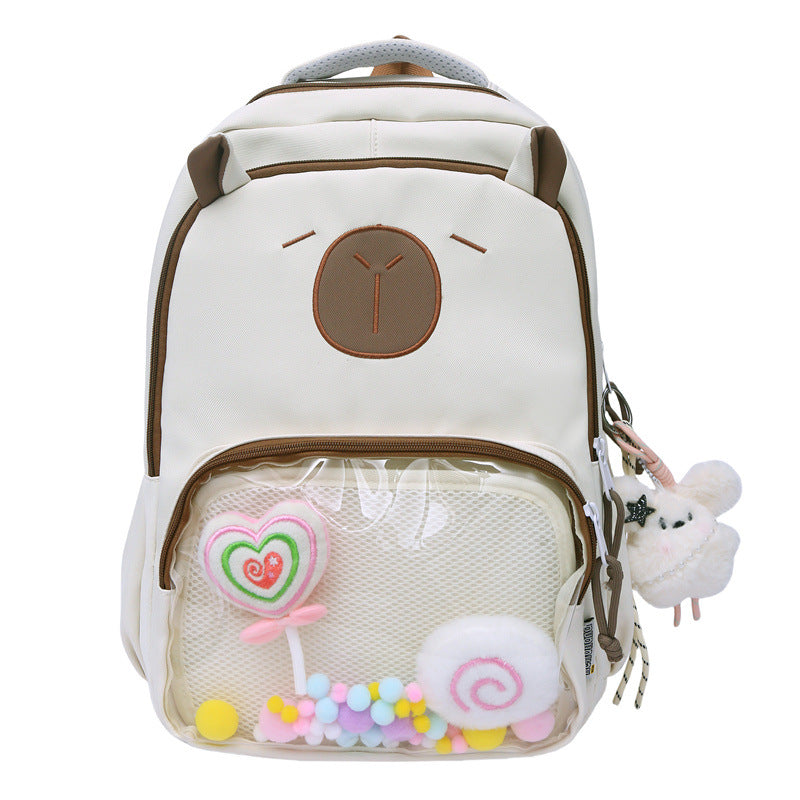 Cartoon Niche Design Two-dimensional Transparent Layer Backpacks